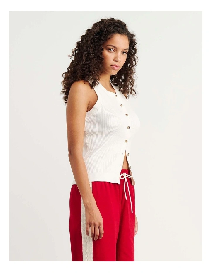 Selene Knit Vest in White image 5