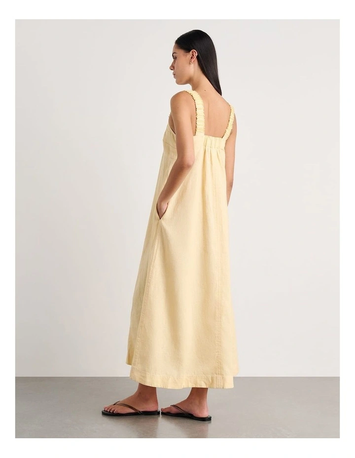 Kiki Elastic Strap Maxi Dress in Butter image 2