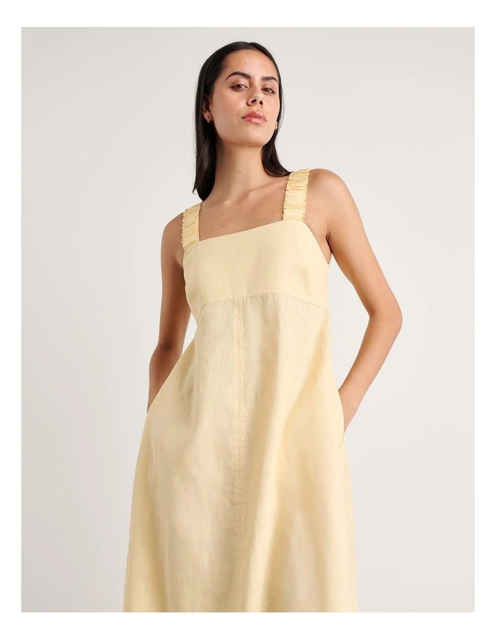 Kiki Elastic Strap Maxi Dress in Butter image 3