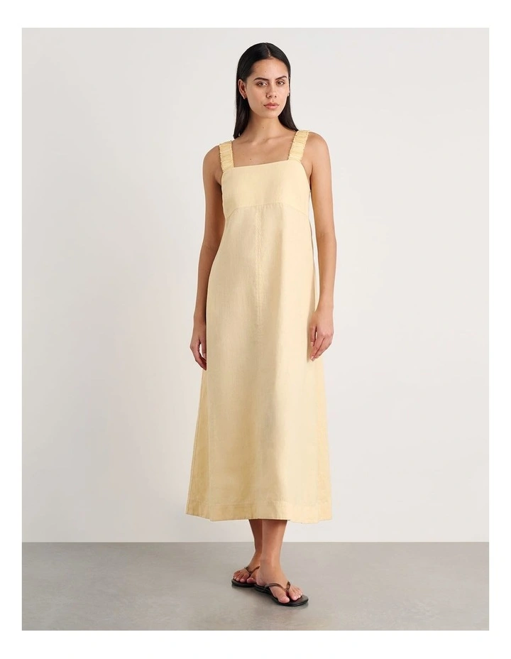 Kiki Elastic Strap Maxi Dress in Butter image 4
