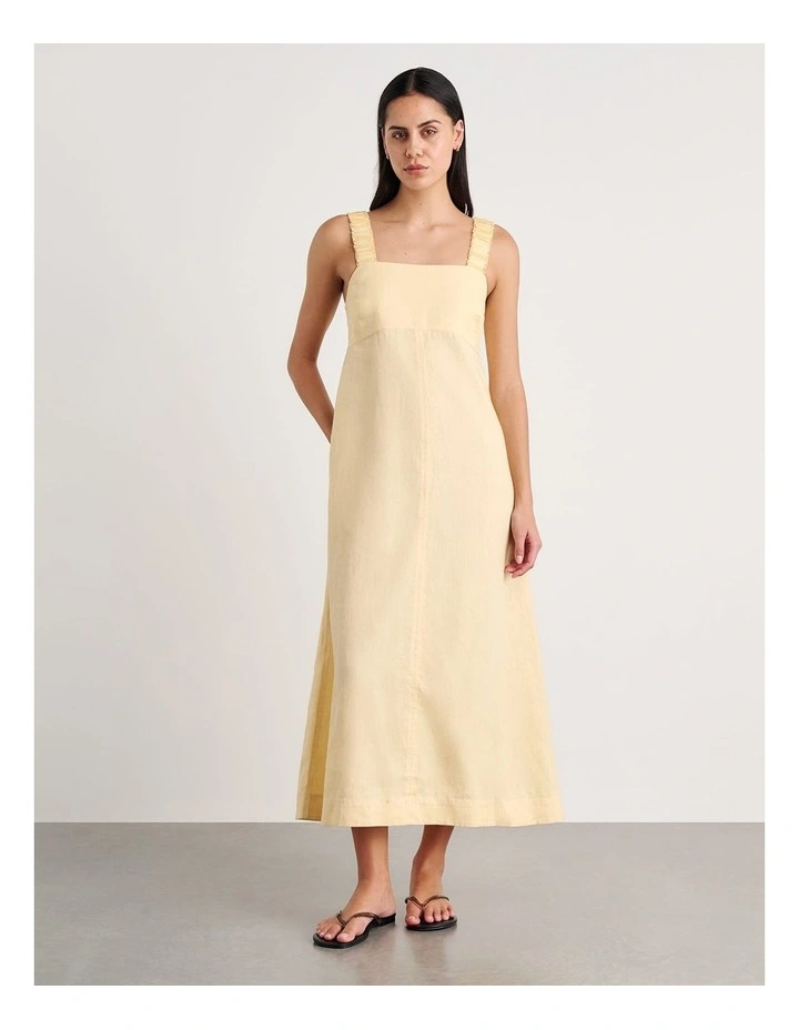 Kiki Elastic Strap Maxi Dress in Butter image 5