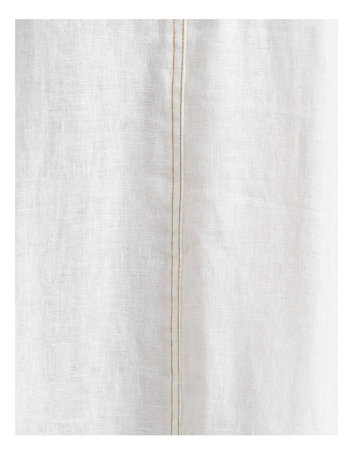 Sara Linen Midi Dress in White image 6