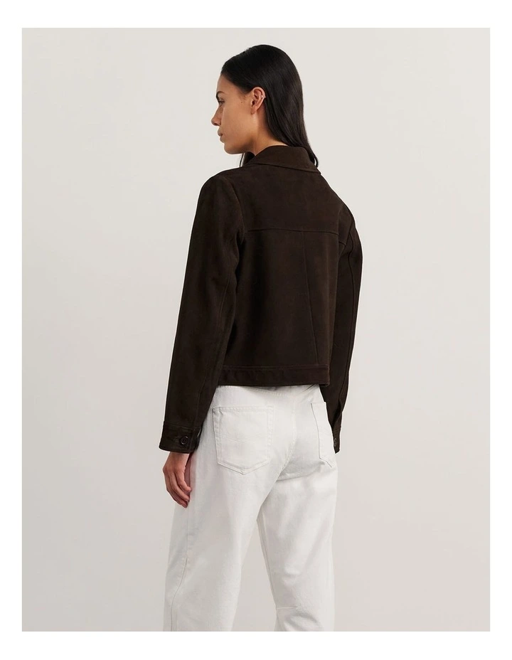 Ophelia Suede Crop Shacket image 2