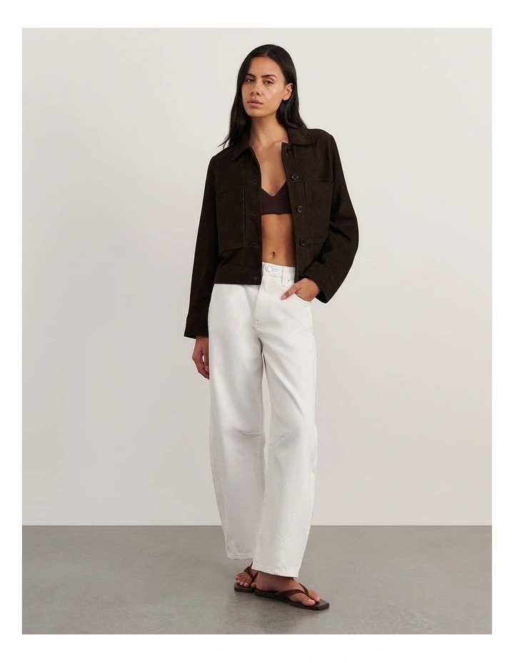 Ophelia Suede Crop Shacket image 5
