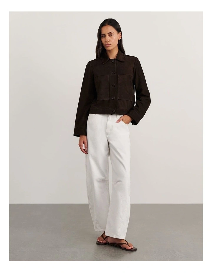 Ophelia Suede Crop Shacket image 6
