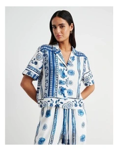 Lovebird Relaxed Short Sleeve Shirt in Multi