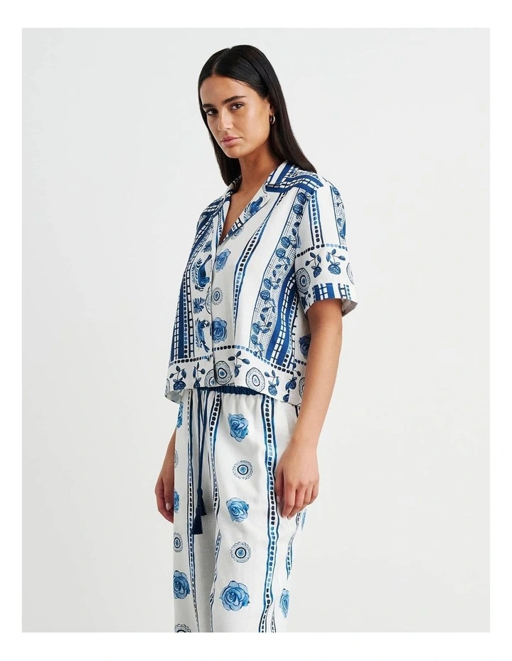 Lovebird Relaxed Short Sleeve Shirt in Multi image 3