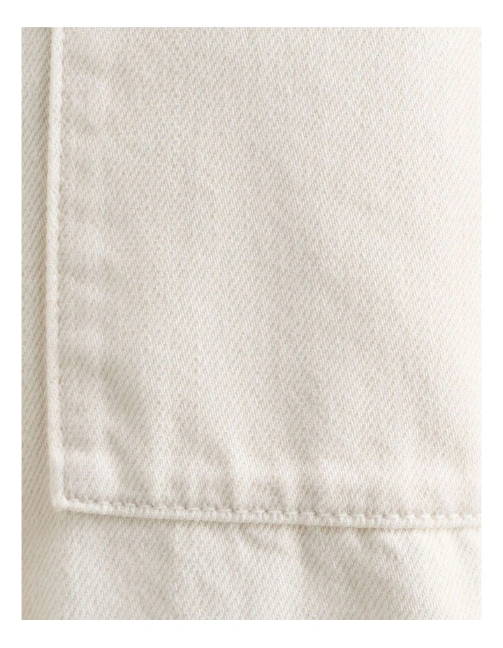 Loe Denim Shirt in Cream image 5