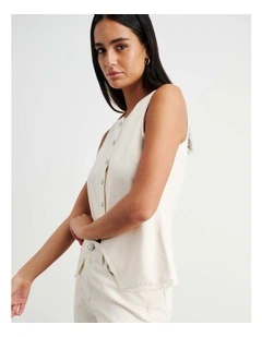 Loe Denim Vest in Cream