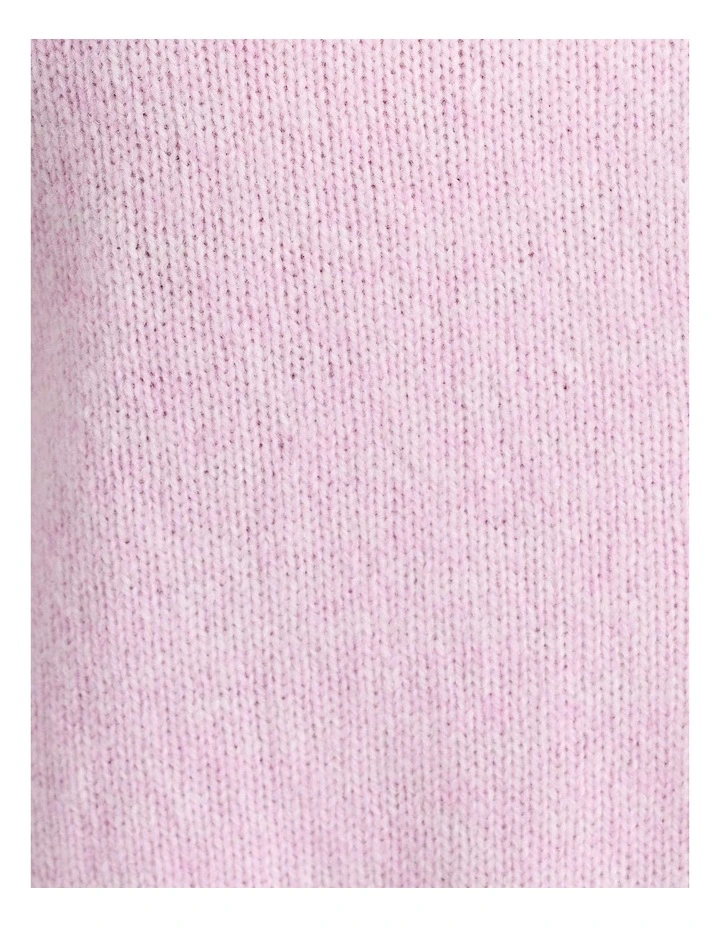 Long Sleeve Wool Cardigan in Pink image 5