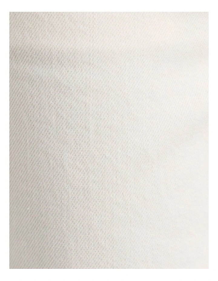 Loe Mid Rise Straight Jean in Cream image 5