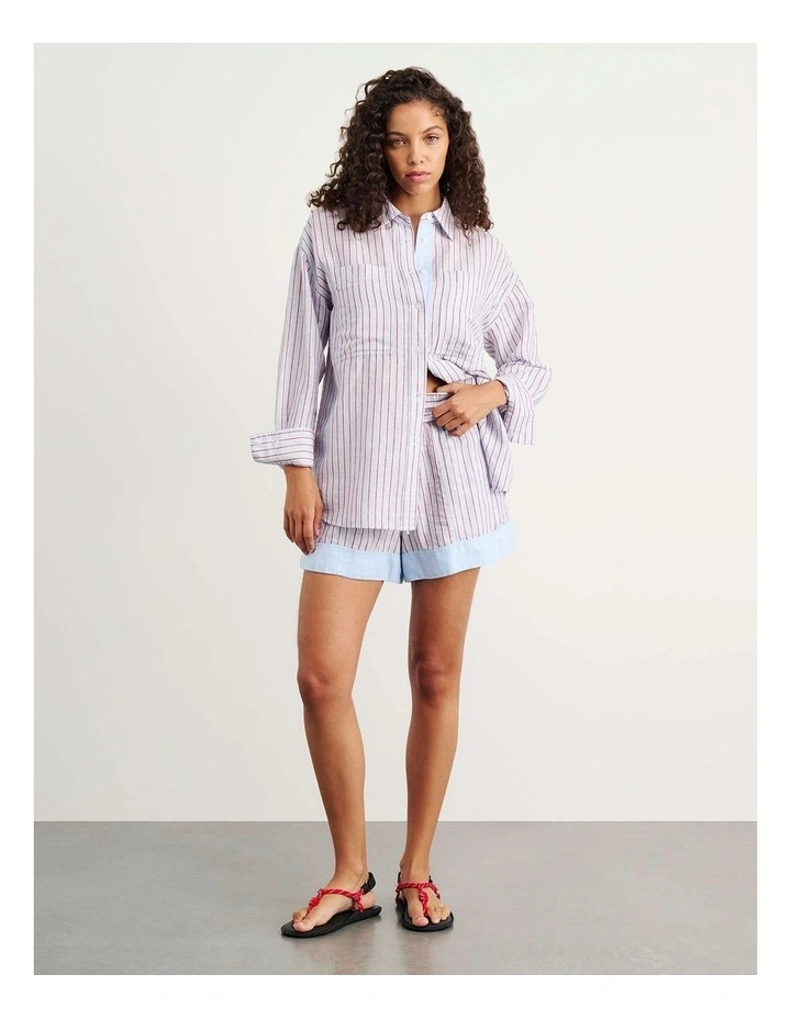Winona Stripe Shirt in Blue image 2