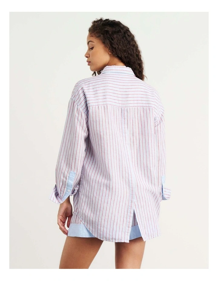 Winona Stripe Shirt in Blue image 3