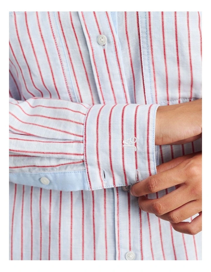 Winona Stripe Shirt in Blue image 5