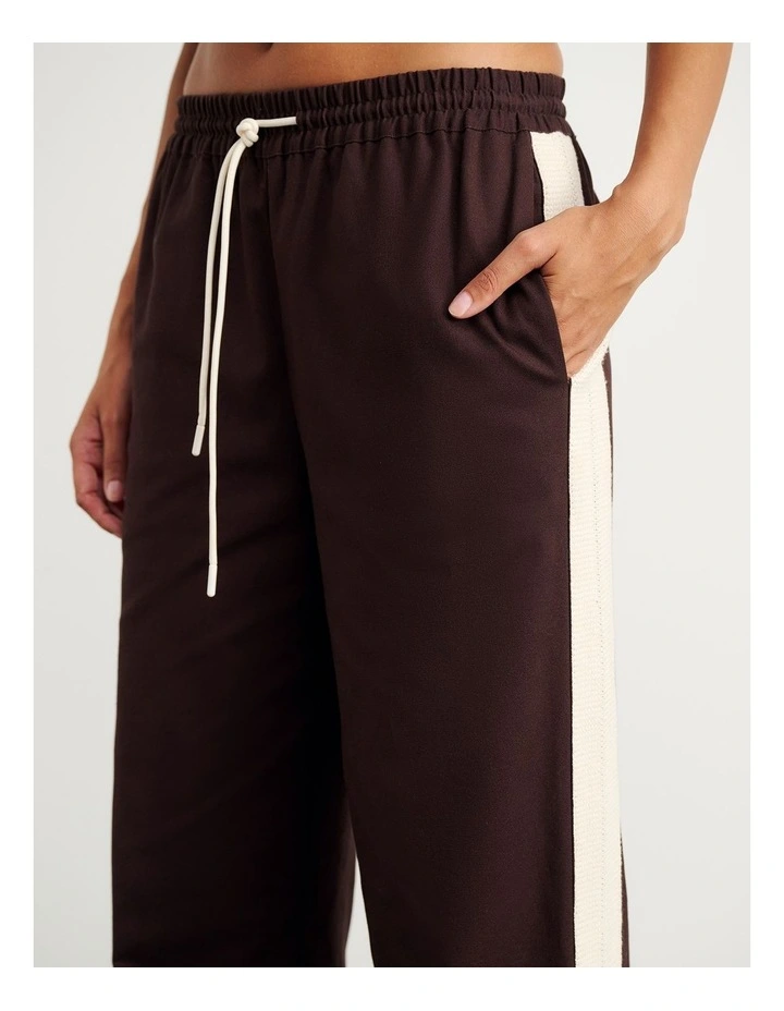 Canvas Contrast Pant in Brown image 3