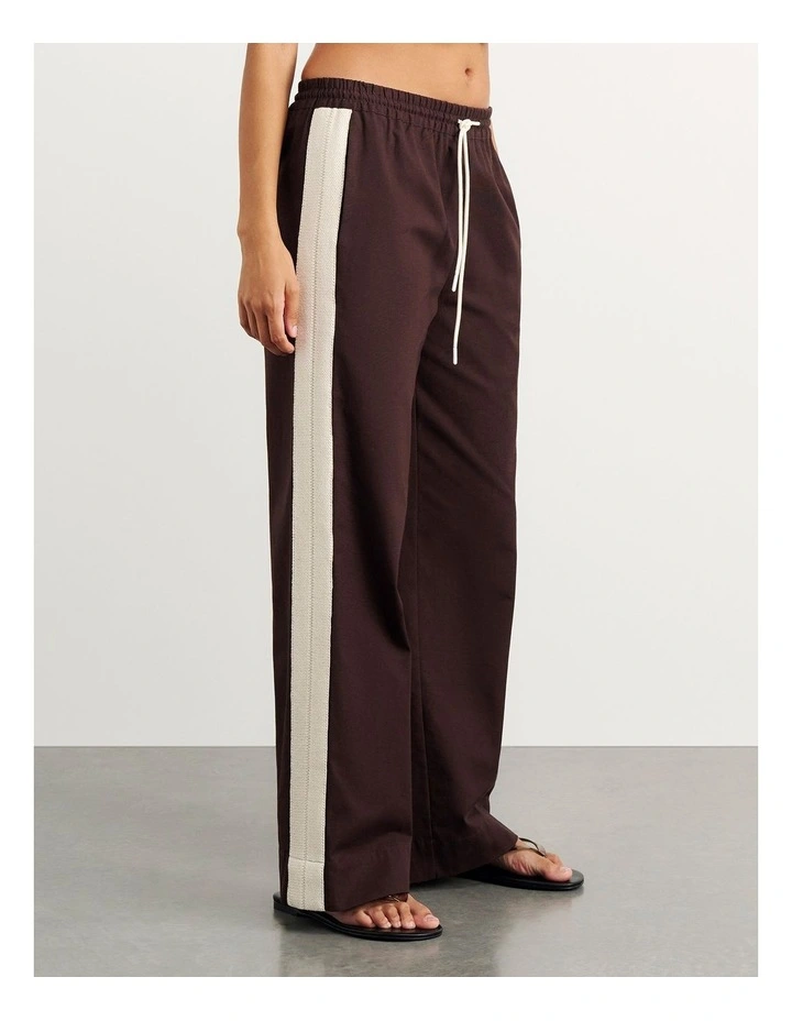 Canvas Contrast Pant in Brown image 4