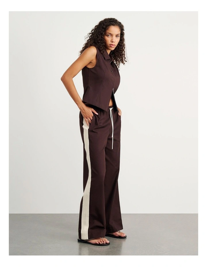 Canvas Contrast Pant in Brown image 5