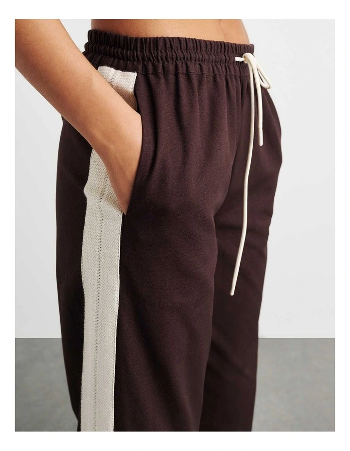 Canvas Contrast Pant in Brown image 5