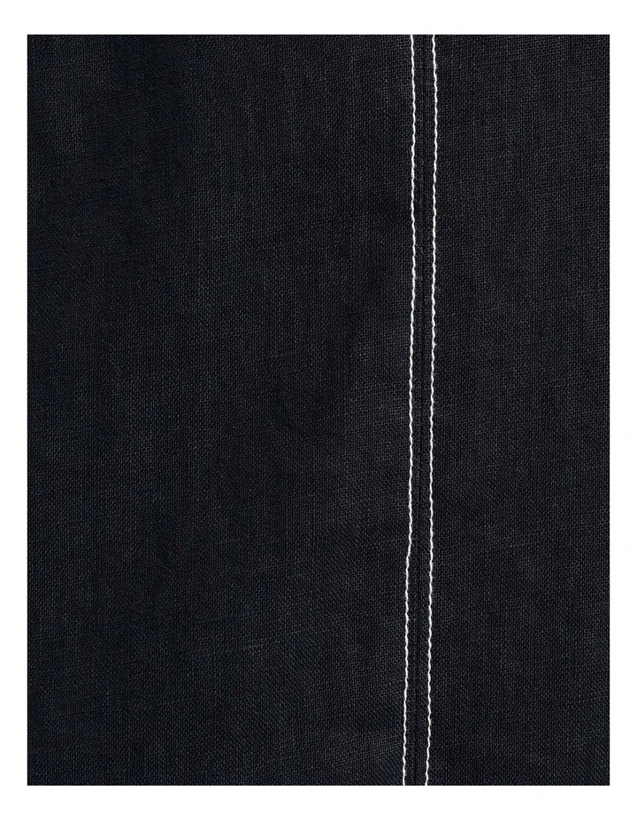 Sabine Linen Maxi Skirt in Black image 5