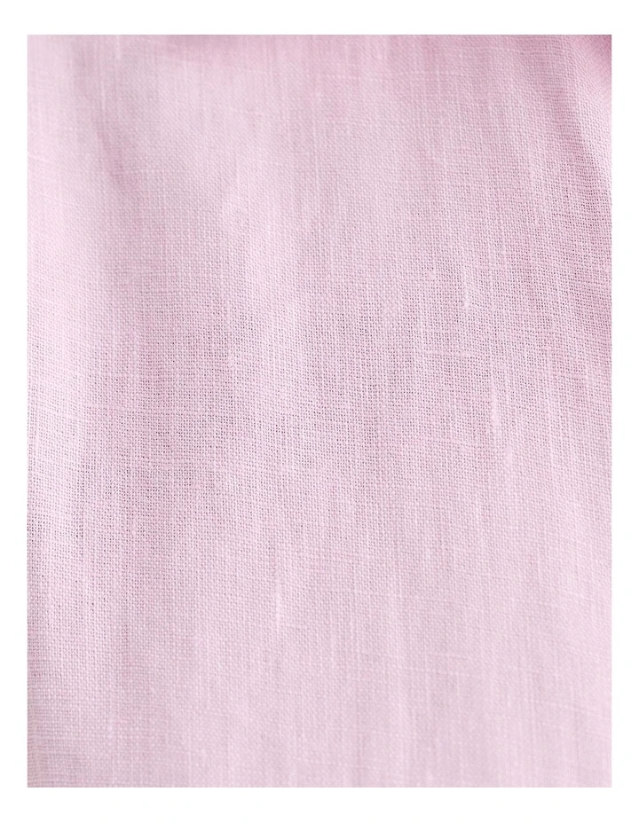 Gigi Linen Relaxed Shirt in Pink image 6