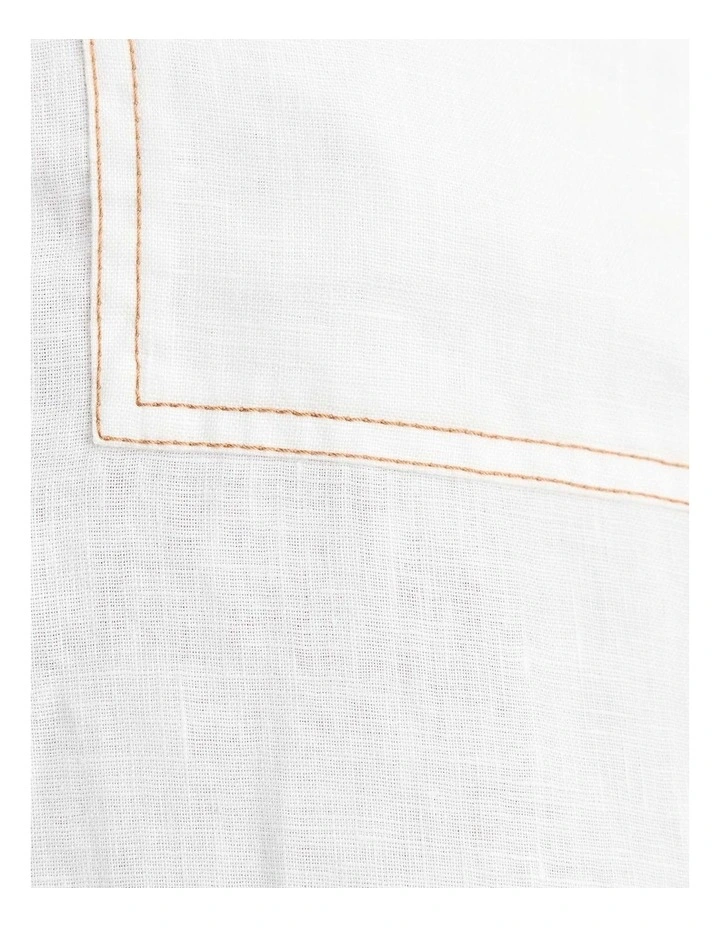 Gigi Linen Relaxed Shirt in White image 4