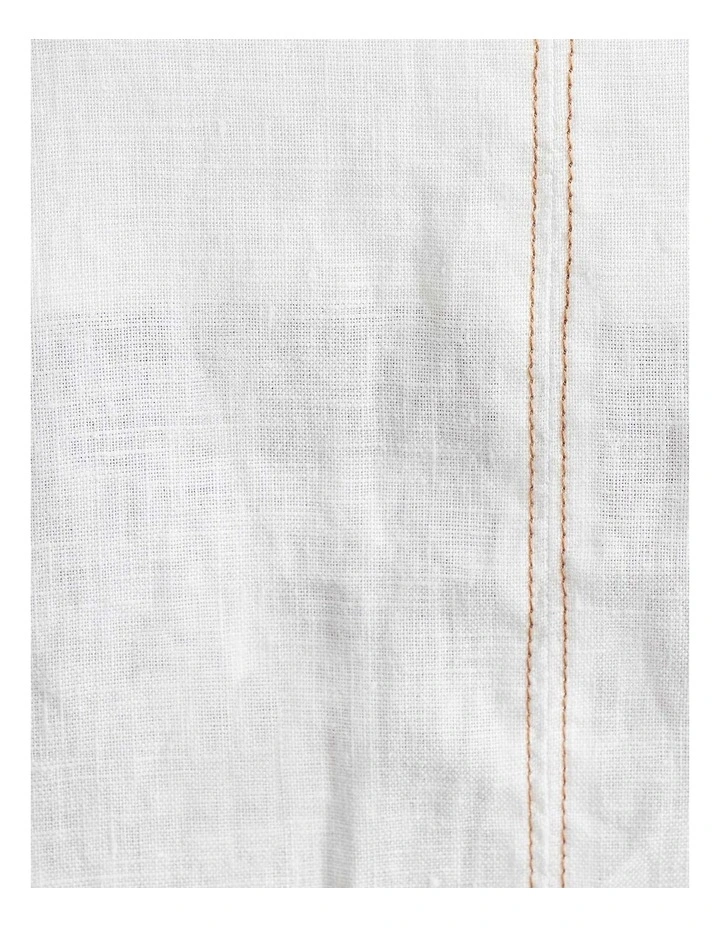 Sabine Linen Scoop Cami in White image 5