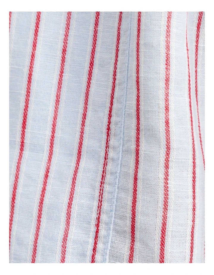 Gigi Stripe Pull On Shorts in Blue/Red image 6