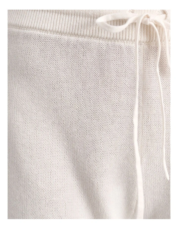 Brita Knit Pull on Short in White image 7