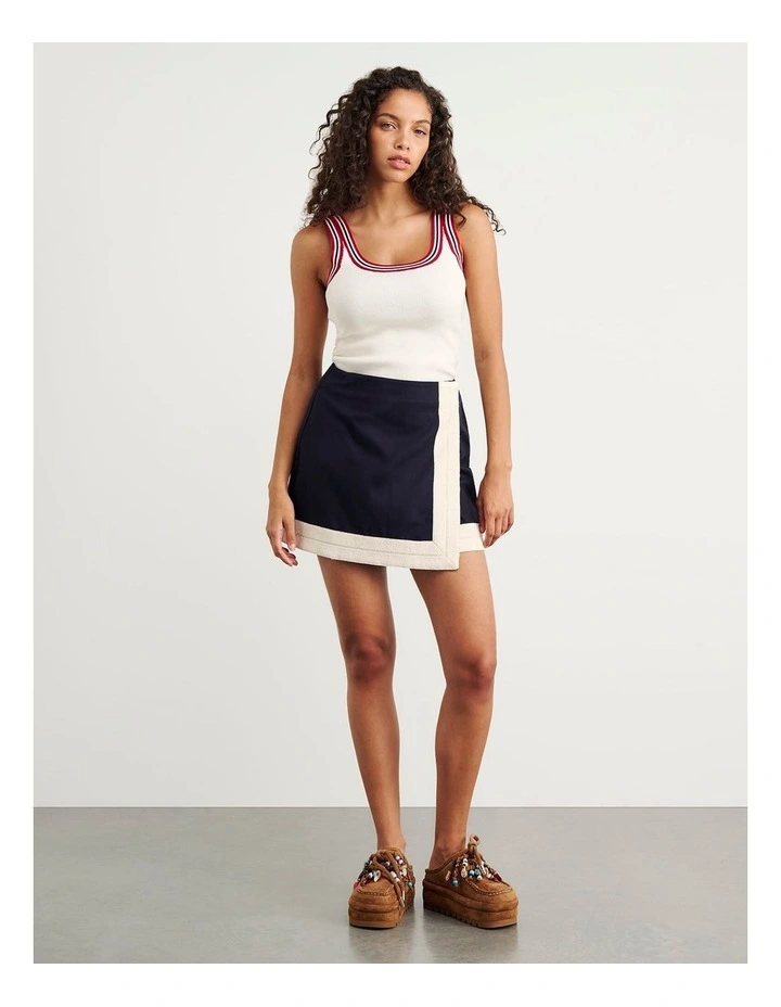Canvas Wrap Mini Skirt image 4