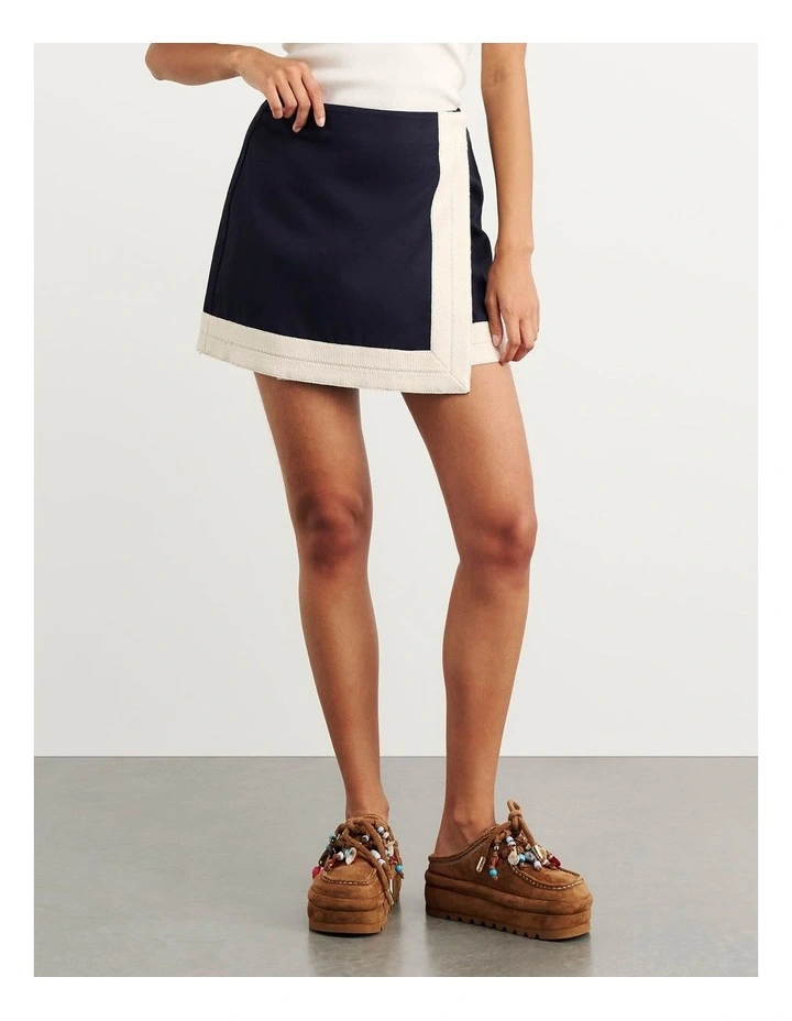 Canvas Wrap Mini Skirt image 5