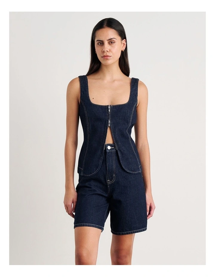 Cora Denim Bodice in Raw Wash image 1