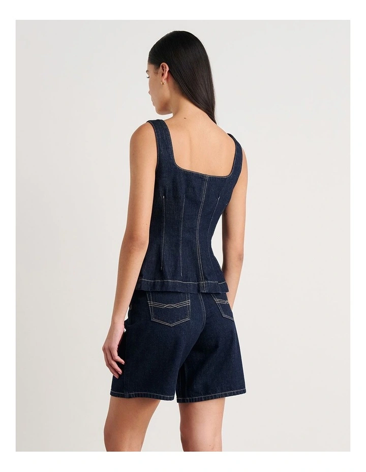 Cora Denim Bodice in Raw Wash image 2