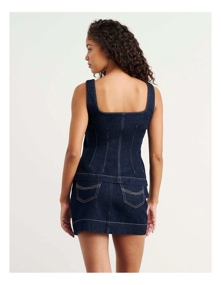 Cora Denim Bodice in Raw Wash image 2