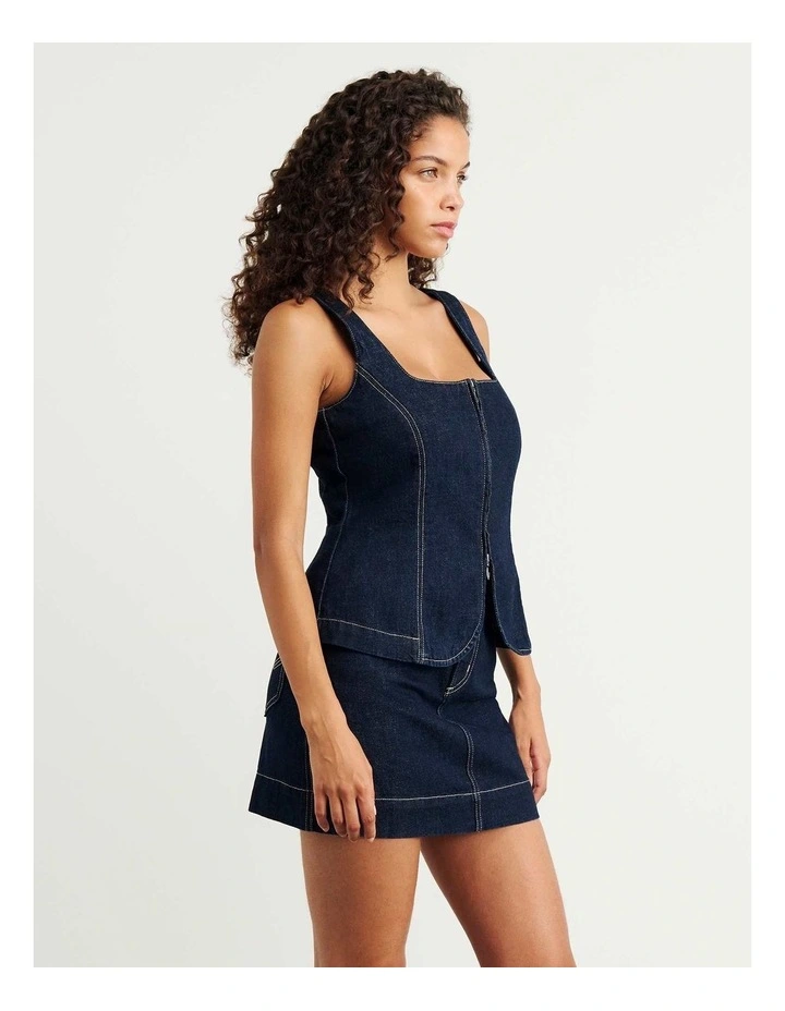 Cora Denim Bodice in Raw Wash image 3