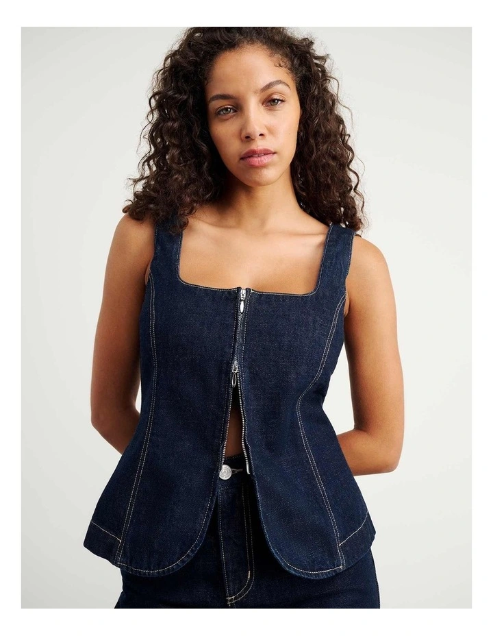 Cora Denim Bodice in Raw Wash image 4