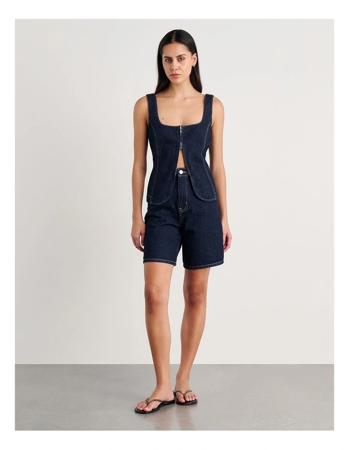 Cora Denim Bodice in Raw Wash image 5