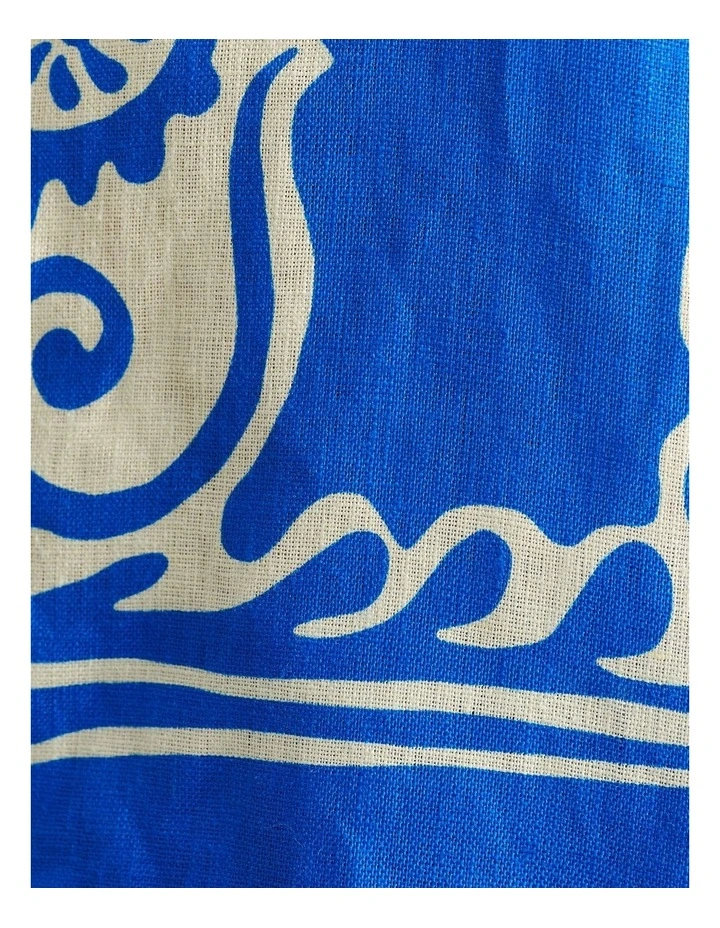 Ceeze Linen Short Sleeve Shirt in Blue image 7