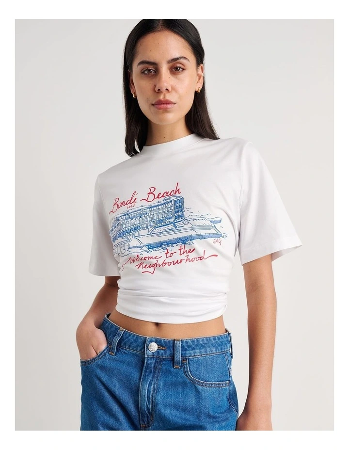 Aston Short Sleeve Tee in White image 1