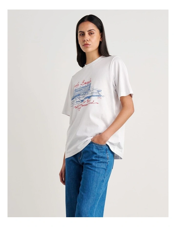 Aston Short Sleeve Tee in White image 3