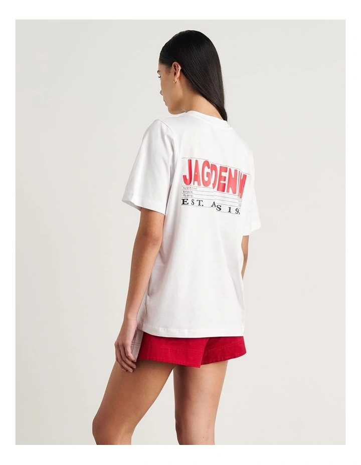 Aston Short Sleeve Tee in White image 2