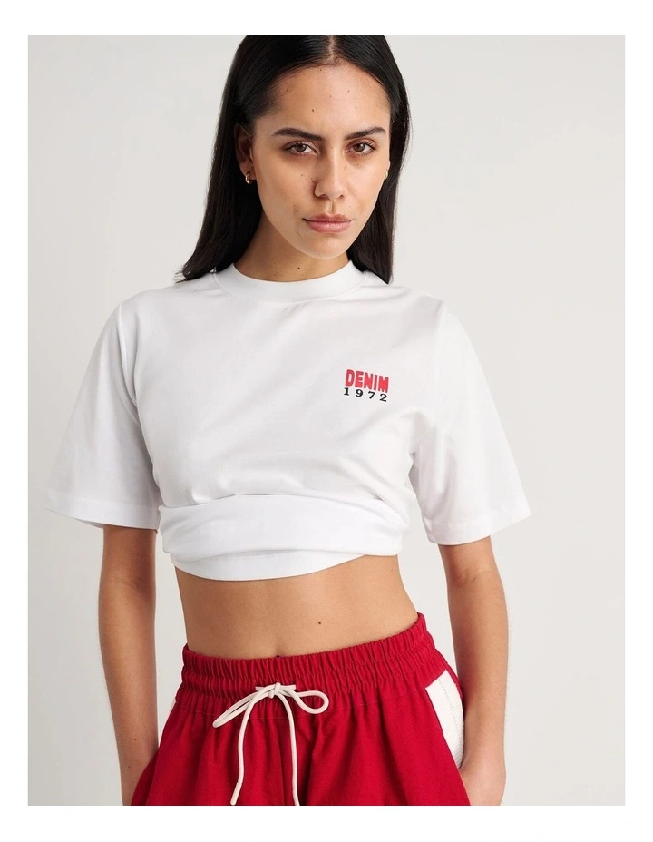 Aston Short Sleeve Tee in White image 4