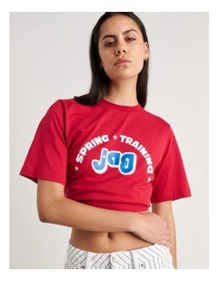 Aston Short Sleeve Tee in Red