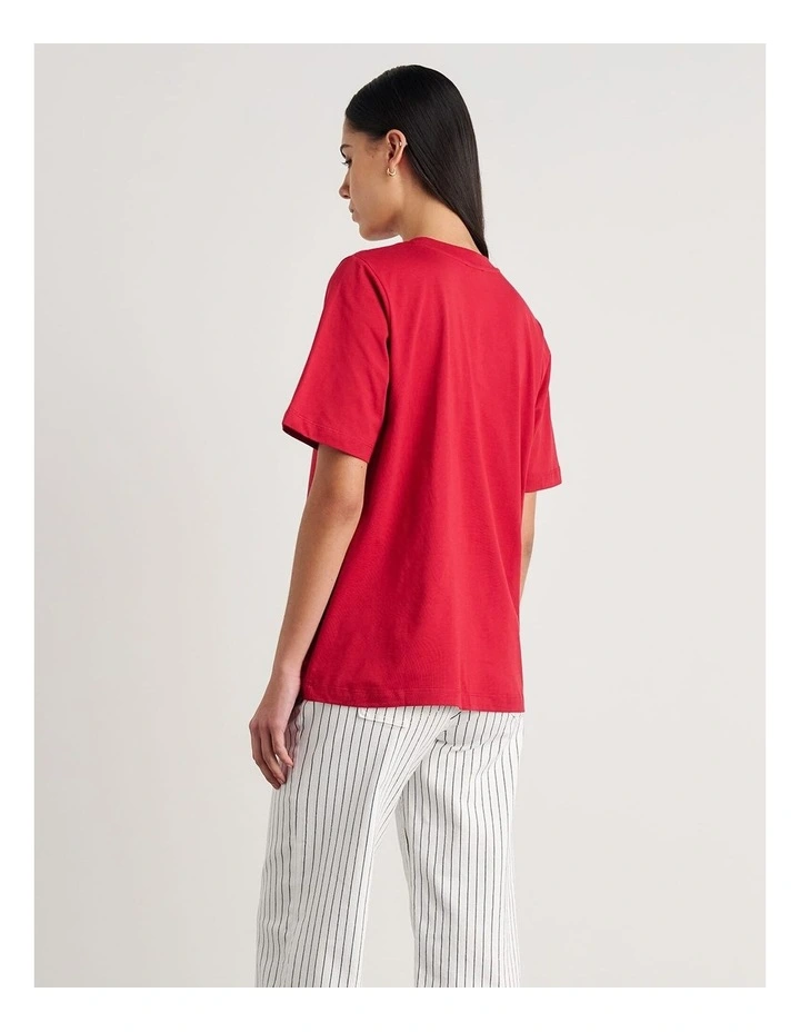 Aston Short Sleeve Tee in Red image 2