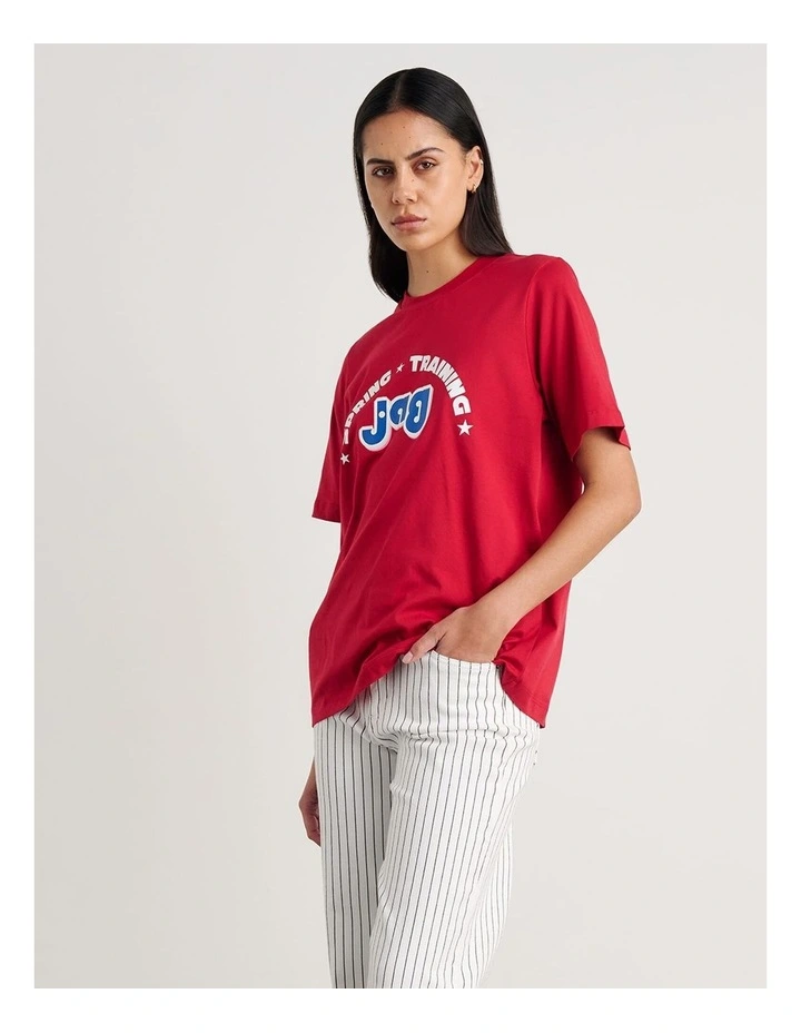 Aston Short Sleeve Tee in Red image 3