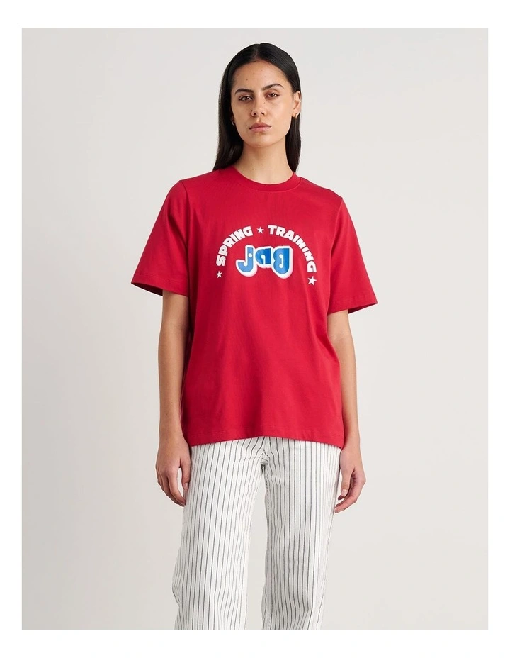 Aston Short Sleeve Tee in Red image 5