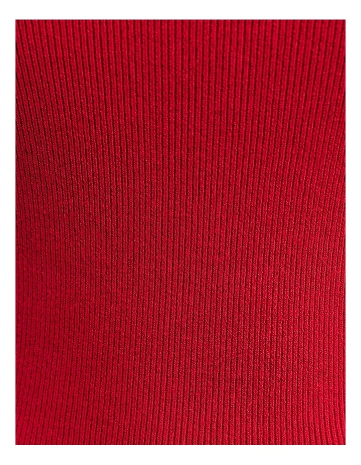 Lydia Contrast Knit Tank in Deep Red image 5