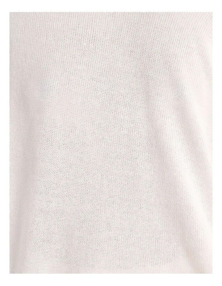 Brita Relaxed Knit T-shirt in Cream image 6