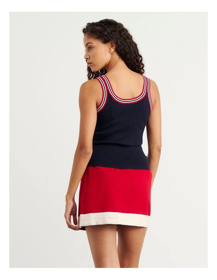 Lydia Stripe Knit Tank in Black image 2