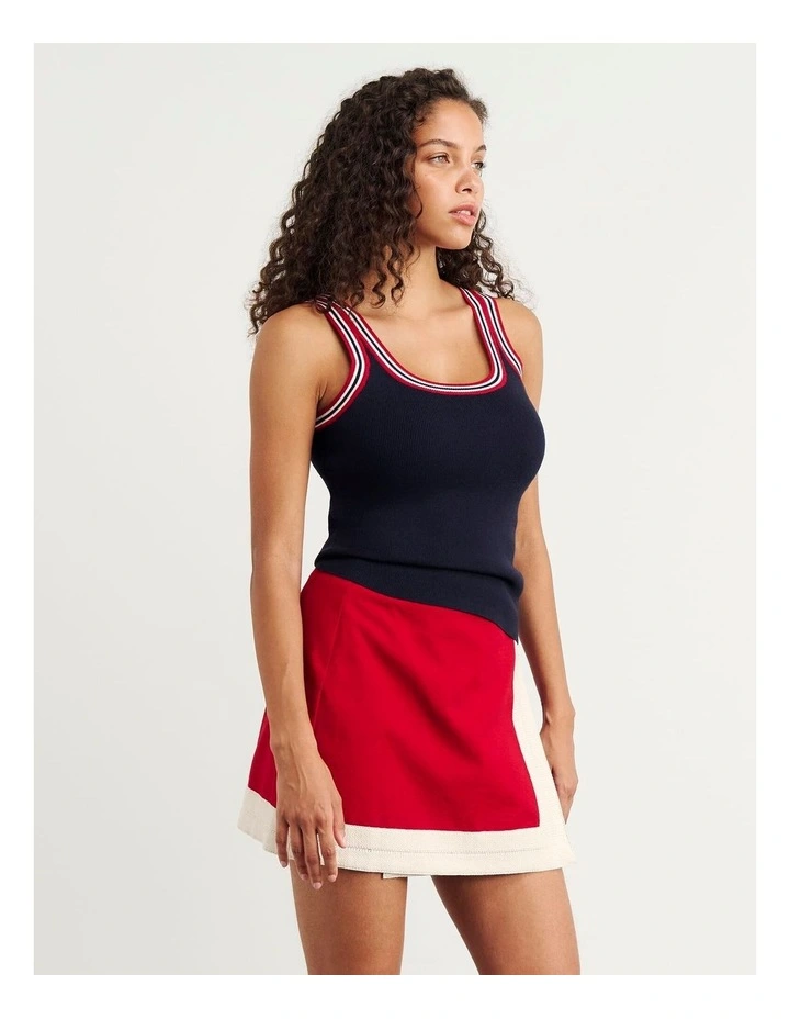 Lydia Stripe Knit Tank in Black image 3