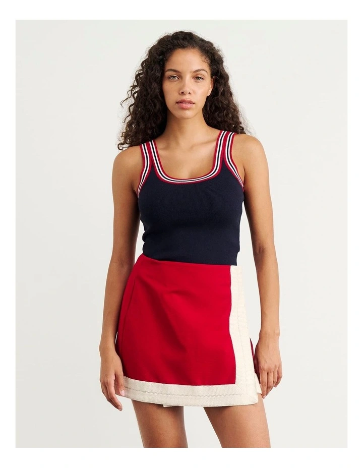 Lydia Stripe Knit Tank in Black image 4